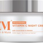 كريم ليلي بفيتامين سي من زين اند ميزا 50 جرام | كريم لتفتيح وترطيب الوجه بفيتامين سي وزبدة الشيا والمورومورو | يتلاشى البقع الداكنة • مرطب • حلال ونباتي • خالي من المواد الكيميائية