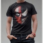 ⁦تي شيرت سبايدرمان فينوم سبايدي فيس للبالغين⁩ - الصورة ⁦4⁩