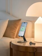 ⁦لاميكال حامل جوال رفيع للغاية للمكتب - [ارتفاع قابل للتعديل] حامل موبايل لسطح المكتب قابل للطي، حامل موبايل محمول، ملحقات مكتب لهواتف ايفون 17 16 15 14 13 برو ماكس اير، جالاكسي S25، S24⁩ - الصورة ⁦5⁩