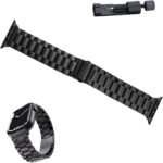 سوار من الستانلس ستيل من دوماما - متوافق مع اي ووتش 42/44/45/49 ملم - سوار بديل معدني ممتاز - تصميم انيق ومتين - سهل التركيب - الساعة غير متضمنة