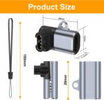 ⁦3 قطع محولات USB C متوافقة مع ساعة جارمين، محول كابل شحن لجارمين فيفو اكتيف 6 5 4 3S 4S، فينو Sq/Sq 2/ فينو 2/2s/3/3s/2 بلس، فوررنر 245 55 935 255 (رمادي فضي)⁩ - الصورة ⁦4⁩