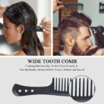 ⁦ماكمولا مجموعة امشاط تصفيف الشعر، 3 قطع امشاط باسنان عريضة، فرشاة شعر كربون مقاومة للحرارة ومضادة للكهرباء الساكنة، مشط شعر لفك تشابك الشعر الطويل او الرطب او المجعد⁩ - الصورة ⁦6⁩