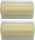 مشط قمل ابيض فاخر باسنان دقيقة لازالة الغبار من راغاف جي، مشط بلاستيكي مثالي للقمل والصئبان والبيض والحشرات من الشعر للرجال والنساء والاطفال