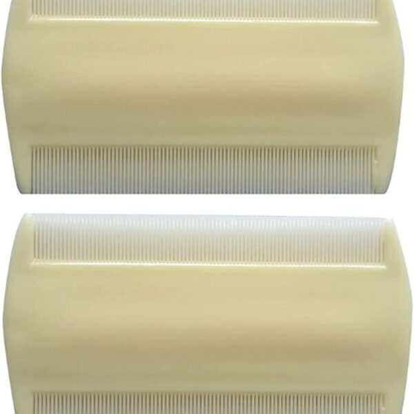 مشط قمل ابيض فاخر باسنان دقيقة لازالة الغبار من راغاف جي، مشط بلاستيكي مثالي للقمل والصئبان والبيض والحشرات من الشعر للرجال والنساء والاطفال