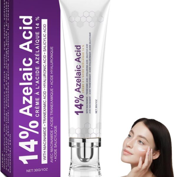 كريم حمض الأزيليك 14%، كريم حب الشباب، يخفف الاحمرار للوجه، كريم العناية بالبشرة لتقليل الاحمرار، كريم حمض الأزيليك الممتاز، يمنع ظهور حب الشباب، العناية بجمال البشرة والوجه