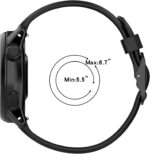 ⁦ديسكول اساور معصم بديلة قابلة للتعديل 22 ملم متوافقة مع كوروس بيس 3/ابيكس 2 برو/ابيكس 46 ملم/ابيكس برو معصم سيليكون ناعم مع سوار سريع الفك اكسسوارات الساعات الذكية (اسود)⁩ - الصورة ⁦5⁩