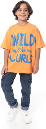 ⁦بنطلون جينز فضفاض بازرار للاغلاق للاولاد⁩ - الصورة ⁦5⁩