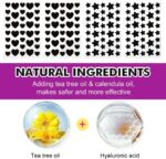 ⁦رقع حب الشباب من نيكيتا فيفي - 144 قطعة على شكل نجمة + قلب | رقعة علاج حب الشباب مع الغروية المائية وزيت شجرة الشاي | رقع بثور وجه نجمة | ملصقات لتغطية البقع | رقع معجزة لعلاج حب الشباب⁩ - الصورة ⁦6⁩