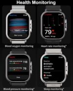 ⁦أحدث ساعة ذكية 2 في 1 مع سماعات أذن لاسلكية TWS | شاشة لمس عالية الدقة مقاس 1.28 بوصة مقاومة للماء وتتبع اللياقة البدنية | سماعات رأس لاسلكية بلوتوث | ساعة ذكية لمراقبة الصحة مع تتبع معدل ضربات القلب⁩ - الصورة ⁦8⁩