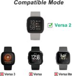 ⁦شاحن أوميدا لـ ساعة فيتبيت فيرسا 2 الذكية، كبلات شحن بديلة USB/USB C مع قاعدة شحن (3.15 قدم) كابل شحن متين لجهاز تتبع اللياقة والصحة فيتبيت فيرسا 2 (USB C)⁩ - الصورة ⁦6⁩