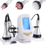 جهاز نحت الجسم من كيو اس جولي، جهاز تنحيف الجسم مع سبا منزلي للعناية بالبشرة مع 3 رؤوس تدليك يستخدم للوجه والذراع والخصر والبطن والساق والورك