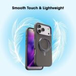 ⁦جراب رينج فليكس من بلوبيبل متوافق مع ايفون 17 برو ماكس - مسند قابل للطي والدوران 360 درجة، حماية ضد الصدمات، لمسة نهائية رفيعة غير لامعة، متوافق مع الشحن اللاسلكي المغناطيسي - برتقالي⁩ - الصورة ⁦4⁩