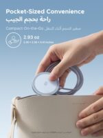 ⁦يوجرين 2025 Qi2 25W لوحة شحن لاسلكية، كابل USB-C مضفر، شاحن Magsafe محمول سريع لأجهزة مسلسلiPhone 16 Pro Max ،15 ،14،13 ،12،AirPods 4، 3، Pro ، Pro 2، حماية مغناطيسية قوية متعددة⁩ - الصورة ⁦8⁩