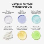 ⁦قناع الشعر للشعر التالف من ماري - بلسم علاج بالكيراتين - قناع ترطيب عميق للغاية، مرطب واصلاح، كيراتينا ماسكاريا بارا ال كابيلو⁩ - الصورة ⁦7⁩