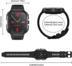 ⁦كاستويف ساعة لياقة بدنية ذكية للرجال مع متتبع للنشاط، 1.85 انش بتصميم عسكري بتصنيف IP68 لمقاومة المياه والغبار، ساعة ذكية لاجهزة اندرويد وايفون، مع ادارة كاملة للصحة وتتبع النوم⁩ - الصورة ⁦7⁩