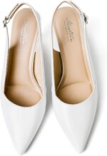 ⁦موسترين حذاء بكعب صغير للنساء بحزام خلفي ومقدمة مغلقة ومقدمة مدببة لحفلات الزفاف والحفلات والتنقل⁩ - الصورة ⁦4⁩