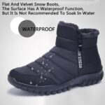 ⁦حذاء شتوي دافئ مقاوم للماء من القطن بسحاب بطول الكاحل للرجال من FFAACCA، حذاء شتوي دافئ سهل الارتداء سميك من القطيفة للرجال، حذاء شتوي مضاد للانزلاق للرجال (قهوي، 9)⁩ - الصورة ⁦7⁩