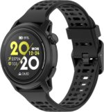 ديسكول اساور معصم بديلة قابلة للتعديل 22 ملم متوافقة مع كوروس بيس 3/ابيكس 2 برو/ابيكس 46 ملم/ابيكس برو معصم سيليكون ناعم مع سوار سريع الفك اكسسوارات الساعات الذكية (اسود)