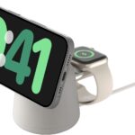 بلكن قاعدة شحن لاسلكية 2 في 1 من فاست تشارج برو مع شاحن ايفون سريع الشحن بقدرة 15 واط متوافق مع سلسلة ايفون 16 و15 و14 و13 و12 وايربودز وغيرها من الاجهزة التي تدعم ماج سيف