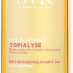 اس في ار غسول بزيت ميسيلار للوجه والجسم والشعر من توبياليز، ترطيب لمدة 24 ساعة، منظف استحمام/دش مستحلب ومهدئ للبشرة الجافة جداً والحساسة والمعرضة للاكزيما، لجميع الاعمار (1 لتر)