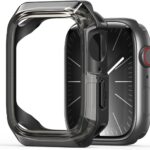 حافظة ساعة DUX DUCIS سلسلة Tamo لساعة آبل سلسلة 7/8/9 (41 ملم) - غطاء حماية شفاف مقاوم للصدمات مع تصميم وسادة للزوايا، مقاوم للخدش - أسود شفاف