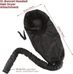 ⁦ملحق مجفف الشعر بغطاء للرأس، قبعة ترطيب عميق كبيرة جداً قابلة للتعديل مع حزام مطاطي، قبعة حرارية احترافية للتجفيف لعناية وتصفيف الشعر الطبيعي المجعد المُتنوع الملمس⁩ - الصورة ⁦6⁩