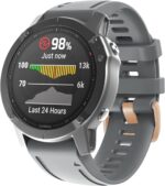 ⁦Fleshy Leaf QuickFit 20mm Watch Band Compatible with Garmin Fenix 7S 5S/ 5S Plus, 6S/ 6S Pro, D2 Delta S, Descent Mk2S - Silicone Replacement Strap Bracelet Wristband-SmartWatch Accessories⁩ - الصورة ⁦6⁩