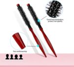 ⁦فرشاة شعر دائرية صغيرة لتجفيف الشعر، فرشاة دوارة صغيرة لتصفيف اللحية للرجال والنساء⁩ - الصورة ⁦6⁩