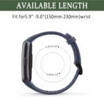 ⁦اوميدا 3 قطع من الاساور الاحتياطية المقاومة للماء من السيليكون وسوار رياضي جيد التهوية، متوافق مع هواوي باند 6 وباند 6 برو، سوار هونر باند 6 (اسود / ازرق ميدنايت / رمادي فاتح)⁩ - الصورة ⁦3⁩