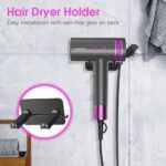 ⁦مجفف شعر ايوني عالي السرعة بقدرة 2000 واط مع 3 سرعات رياح و4 مستويات حرارة، مكثف ناعم، فوهة تصفيف للشعر المجعد بدون تجعد، سريع الجفاف⁩ - الصورة ⁦8⁩