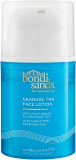 بوندي ساندس لوشن تسمير الوجه بالتدريج 50 مل | تسمير متدرج | مناسب للبشرة الحساسة | نباتي ولم يتم اختباره على الحيوانات | 50 مل/1.69 اونصة سائلة