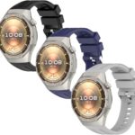 اساور رياضية متوافقة مع ساعة هواوي جي تي 6 برو 46 ملم - سوار بديل من السيليكون الناعم المقاوم للماء (3 قطع)