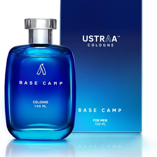 استرا كولونيا للرجال من بيس كامب سعة 100 مل - عطر يدوم طويلا مع عطر هواء جبلي منعش | روائح مائية منعشة | رائحة ذكورية يومية في زجاجة زجاجية انيقة