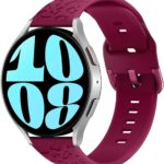 سوار ساعة 20 ملم متوافق مع ساعة سامسونج جالكسي 7 / جالكسي ووتش 6 كلاسيك / جالكسي ووتش 4/5/6، سوار منقوش من السيليكون الناعم لهوا وي جي تي 3 42 ملم للنساء والرجال