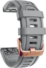 Fleshy Leaf QuickFit 20mm Watch Band Compatible with Garmin Fenix 7S 5S/ 5S Plus, 6S/ 6S Pro, D2 Delta S, Descent Mk2S - Silicone Replacement Strap Bracelet Wristband-SmartWatch Accessories