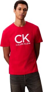 تي شيرت باكمام قصيرة للرجال من 30 اس اي يو سي كيه كالفن جرافيك Lv04rd819g