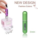 ⁦اوريتي بخاخ عطر بسعة 5 مل، زجاجة بخاخ قابلة لاعادة الملء محمولة للسفر ورحلات العمل والانشطة الخارجية (اخضر)⁩ - الصورة ⁦2⁩