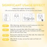 ⁦مجموعة قناع تعزيز الكولاجين العميق بالريتينول 4 قطع من لبوي لوف®، كولاجين عميق لرفع خط على شكل حرف V وشد الوجه، ريتينول لخطوط الابتسامة ومنطقة الجبين، قناع زجاجي لامع لرفع الكولاجين للبشرة⁩ - الصورة ⁦7⁩