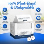 ⁦مناشف وجه للاستعمال مرة واحدة - مناديل وجه فائقة النعومة وقابلة للتحلل البيولوجي للبشرة الحساسة والمعرضة لحب الشباب | معتمدة من اطباء الجلدية، فائقة الامتصاص، مناديل جافة لازالة المكياج خالية من الوبر⁩ - الصورة ⁦2⁩