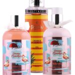 إستيارا باشن مجموعة هدايا للاستحمام والجسم أورانج فلامينغو من 3 قطع للجنسين - لوشن الجسم أورانج فلامينغو 350 مل - جل الاستحمام أورانج فلامينغو 350 مل - بخاخ العطر الفرنسي أورانج فلامينغو 250 مل