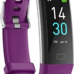 جهاز تتبع اللياقة البدنية من يونيكينج مع مراقب معدل ضربات القلب والنوم والنوم للرجال والنساء، ساعة مطورة مقاومة للماء لتتبع النشاط، عداد الخطوات والسعرات الحرارية، ارجواني