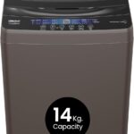 نوبل غسالة بسعة 14 كجم، تحكم الكتروني، شاشة LED رقمية، 10 برامج، محرك من الالومنيوم، اسطوانة من الستانلس ستيل، موفرة للطاقة، تصنيف 3 نجوم NWM1600، رمادي
