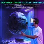 ⁦سماعة رأس للواقع الافتراضي للهواتف الذكية، من أزوني بزاوية رؤية فائقة العرض 120 درجة، تركيز قابل للتعديل وعرض العين، عدسة شبه كروية، تبديد للحرارة، متوافقة مع الهواتف الذكية مقاس 4.5-6.5 بوصة⁩ - الصورة ⁦7⁩