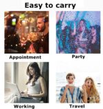 ⁦اليكدون زجاجات عطر قابلة لاعادة الملء، زجاجات بخاخ عطر سعة 6 مل، 3 قطع صغيرة محمولة للسفر، زجاجة بخاخ فارغة للمحفظة وشنطة اليد والجيب والامتعة (اسود فضي بينك)⁩ - الصورة ⁦7⁩