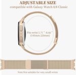 ⁦جيك سوار معدني متوافق مع ساعة جالكسي 8 باند 40 ملم 44 ملم / ساعة جالكسي 8 كلاسيك 46 ملم، سوار مغناطيسي بحلقة ميلانو من الستانلس ستيل لساعة سامسونج 8 للرجال والنساء⁩ - الصورة ⁦6⁩