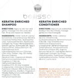 ⁦بيليسو مجموعة شامبو وبلسم بالكيراتين - علاج عميق خالٍ من الكبريتات بزيت الارجان المغربي - مضاد للتجعد للشعر الجاف ولمعان اضافي⁩ - الصورة ⁦8⁩