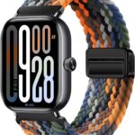 سوار بديل مضفر مرن وقابل للتعديل متوافق مع ساعة ريدمي ووتش 5، سوار معصم رياضي من النايلون متوافق مع ساعة شاومي الذكية باند 9 برو/ 8 برو