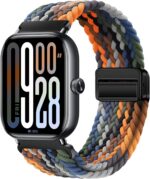 سوار بديل مضفر مرن وقابل للتعديل متوافق مع ساعة ريدمي ووتش 5، سوار معصم رياضي من النايلون متوافق مع ساعة شاومي الذكية باند 9 برو/ 8 برو