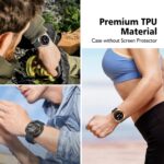 ⁦TERRIFI عبوة من 4 قطع جراب متوافق مع ساعة سامسونج جالاكسي الترا 47 ملم 2024، غطاء حماية واقي رفيع من مادة TPU الناعمة الممتازة مطلي، أسود، ذهبي وردي، شفاف، فضي⁩ - الصورة ⁦7⁩