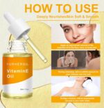 ⁦زيت فيتامين E العضوي للبشرة والشعر والاظافر والوجه، مرطب طبيعي يحسن الملمس ويعزز المرونة ويقلل من البهتان وعلامات الشيخوخة، مثالي للاستخدام اليومي⁩ - الصورة ⁦4⁩